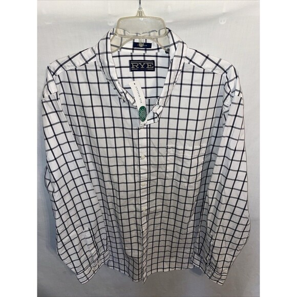 Hawker Rye Men’s Dress Shirt Size XL White Striped Western Rodeo Cowboy NWT - Picture 1 of 12